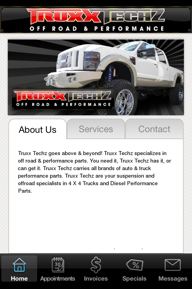 Truxx Techz's apple app home screen Truxx Techz's apple app home screen